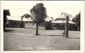 RPPC   DONALD, Victoria, Australia   View of  SCHOOL BUILDINGS  c1910s  Postcard
