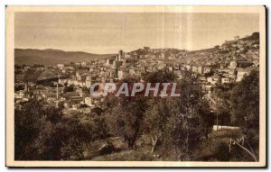 Old Postcard La Douce France Cote D Azur Grasse Overview of the city