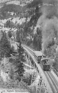 RIGIBAHN SCHNURTOBELBRUCKE SWITZERLAND TRAIN RAILROAD POSTCARD (c. 1910)