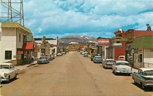 Autos Truck Fairplay Colorado 1950s Front Streets Noble postcard 5878