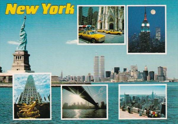 New York City Greetings With World Trade Center & More