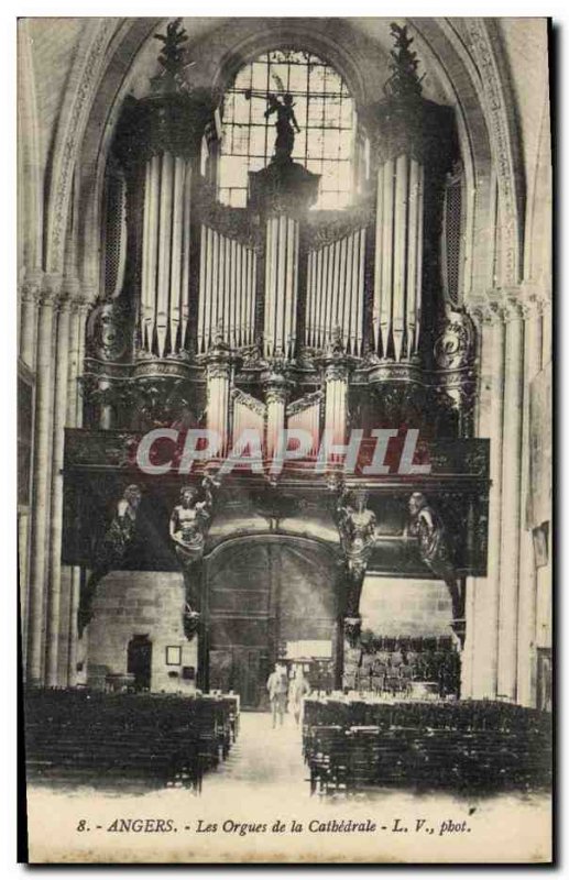 Old Postcard Angers Organ The organ of the cathedral