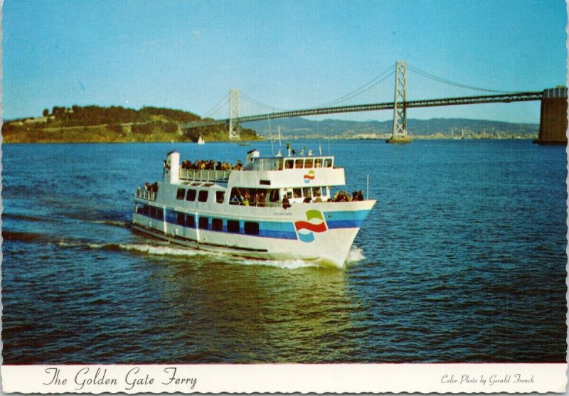 Golden Gate Ferry CA California Sausalito to San Francisco Unused Postcard C1