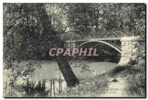 Old Postcard Villeneuve l'Etang The Iron Bridge