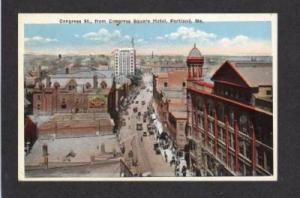 ME Congress Street Square Hotel PORTLAND MAINE POSTCARD