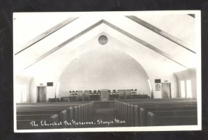 RPPC STURGIS MICHIGAN CHURCH OF THE NAZARENE INTERIOR REAL PHOTO POSTCARD