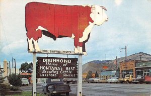 Drummond Montana Bull Shipping Center, Breeding Capital Vintage Postcard TT0082