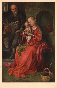 Vintage Postcard Martin Schongauer Die Heilige Familie Wien Gemäldegalerie