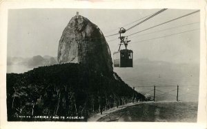 RIO de JANIERO BRAZIL PAO DE ASSUCAR BLACK & WHITE PHOTO POSTCARD c1950s