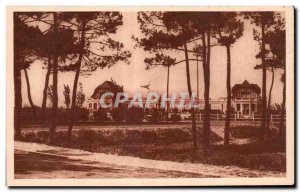 Old Postcard The Sea Baule tennis club through the pines (Ferdinand Menard)