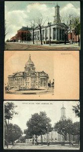 Y80 Pa. 6pcs Court Houses & Annex Somerset, W. Chester, Columbia & Luzerne Co.