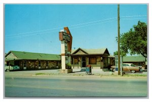 Postcard OK Elk City Oklahoma Rock Inn Motel Route 66 c1950s J29