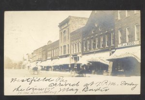 RPPC WESTFIELD PENNSYLVANIA PA. DOWNTOWN STREET SCENE REAL PHOTO POSTCARD