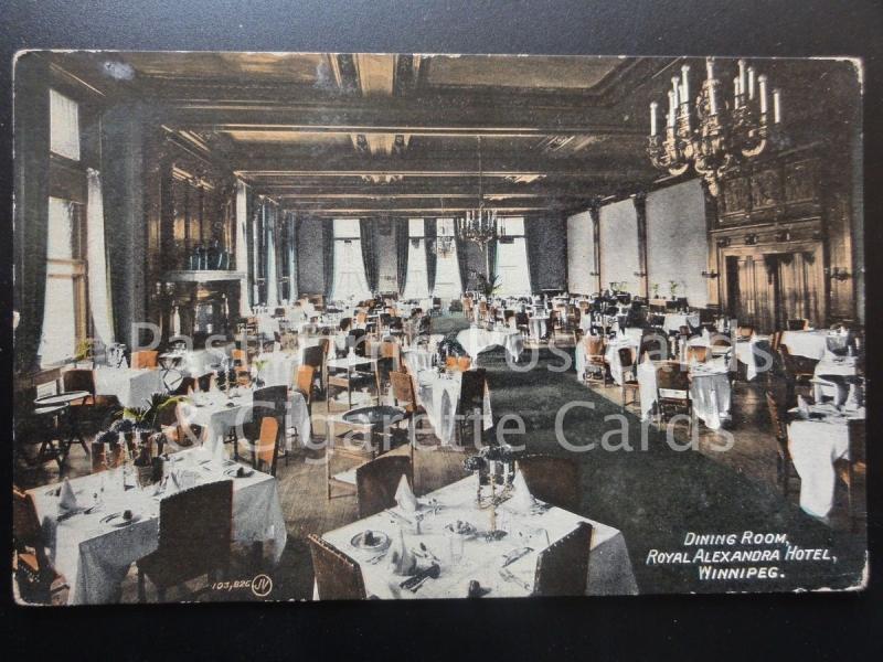 CANADA: Winnipeg Royal Alexandra Hotel Dinning Room c1916 