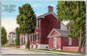 Harrodsburg Kentucky 1953 Postcard Mansion Museum Pioneer Memorial State Park