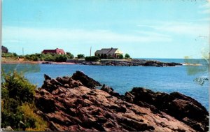 Rocks Rugged Coast Maine ME Postcard VTG UNP Curteich Vintage Unused Chrome 