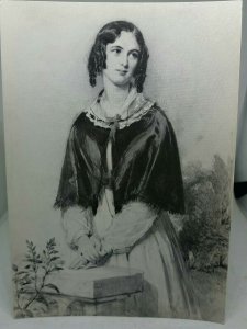 Vintage Portrait Postcard Charlotte Mary Yonge 1822-1901 by  G Richmond 1864