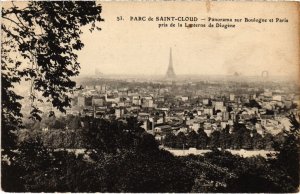 CPA SAINT-CLOUD Parc - Panoroma sur Boulogne et Paris (1322145)