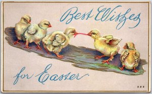 Best Wishes for Easter Chicks Greetings and Wishes Card Postcard