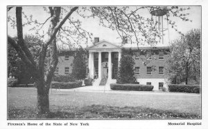 FIRE FIREMEN'S HOME STATE OF NEW YORK MEMORIAL HOSPITAL POSTCARD (c. 1910)