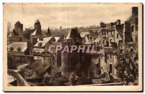 Old Postcard Fougeres Chateau Remparts