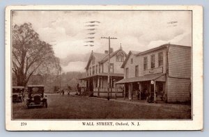 J95/ Oxford New Jersey Postcard c1910 Wall Street Stores 490