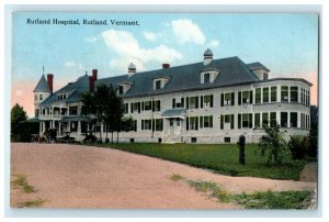 1915 Rutland Hospital, Rutland, Vermont VT Antique Unposted Postcard  