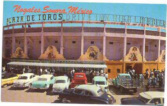 La Plaza de Toros, The bull Ring, Nogalas, Sonora, Mexico, Chrome