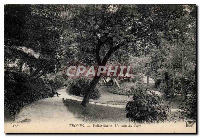 Troyes - Vallee Switzerland - A corner of the park - Old Postcard