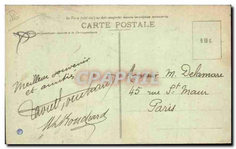 Old Postcard La Roche Posay Vienne le Donjon du chateau shooting north