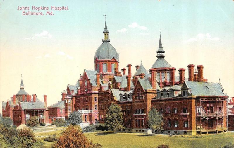 BALTIMORE, MD Maryland    JOHN HOPKINS HOSPITAL    c1910's Postcard