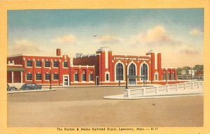The Boston and Maine Railroad depot Lawrence, Massachusetts, USA Railroad, Mi...