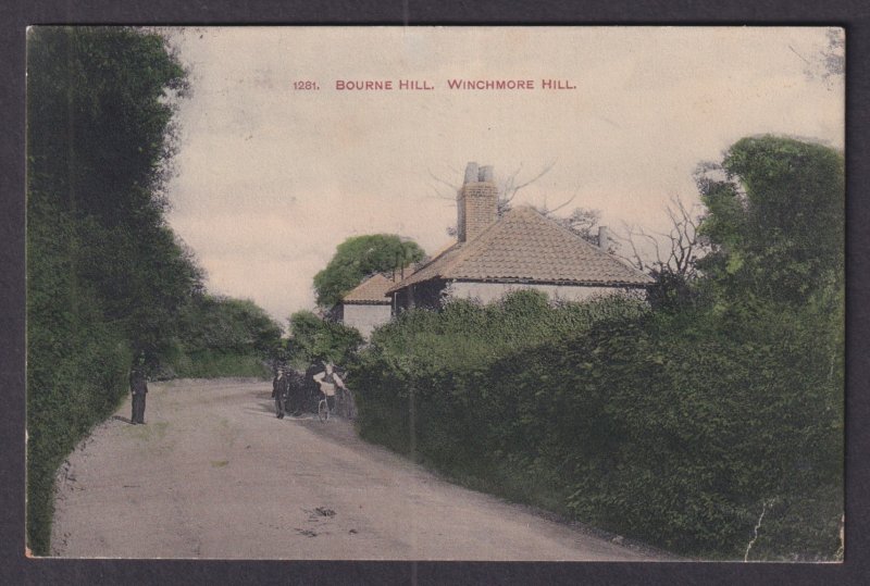 Vintage Postcard United Kingdom London Winchmore Hill Bourne Hill