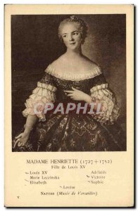 Postcard Old Daughter Henrietta King Louis XV of France