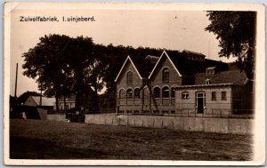 Zuivelfabriek Luinjeberd Netherlands House Real Photo RPPC Postcard