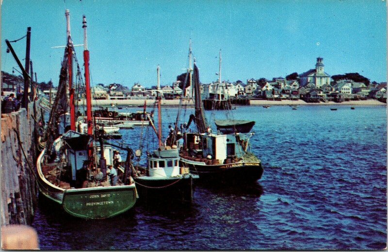 Provincetown Waterfront Cape Cod Massachusetts MA Boat VTG Postcard UNP Unused 