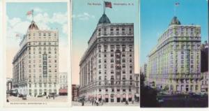 DC   WASHINGTON    RALEIGH HOTEL   3 postcards