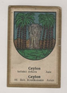 Rueger Chocolates Vignette Trade Cards National Coats of Arms- Ceylon #88