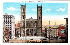 Postcard CHURCH SCENE Montreal Quebec QC AN8953