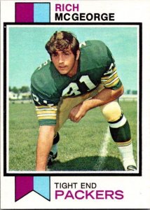 1973 Topps Football Card Rich McGeorge Green Bay Packers sk2479