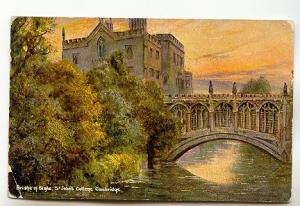 Bridge of Sighs St Johns College Cambridge England, Used 1948