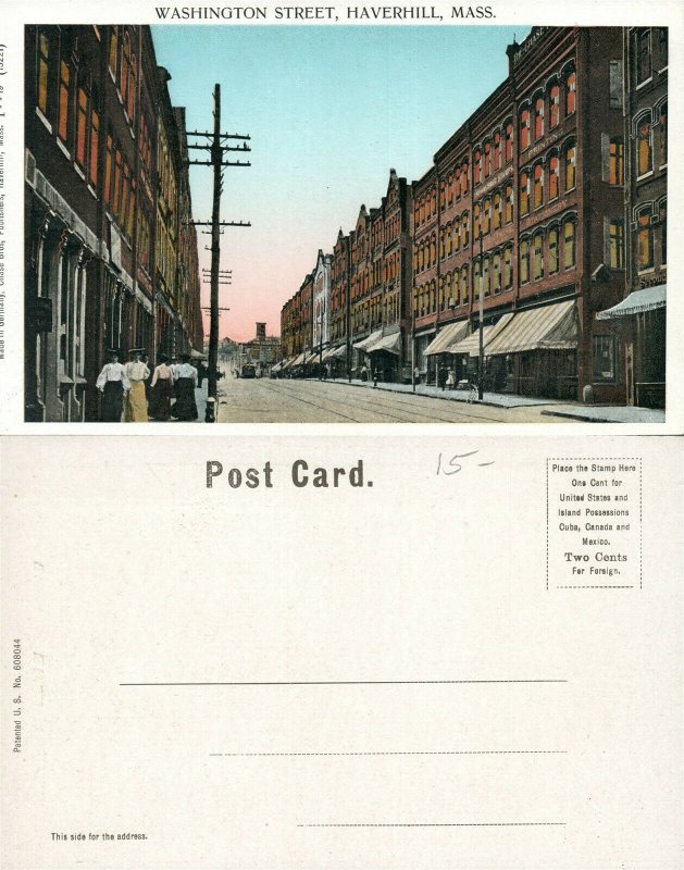 HAVERHILL MA WASHINGTON STREET ANTIQUE POSTCARD