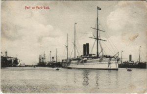 PC EGYPT, PORT DE PORT SAID, Vintage Postcard (b39435)