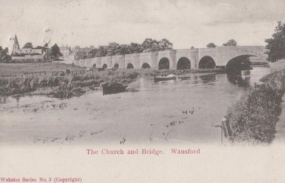 The Church & Bridge Wansford Northampton 1904 Postcard