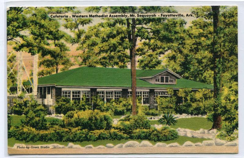 Cafeteria Western Methodist Assembly Mt Sequoyah Fayettesville Arkansas postcard