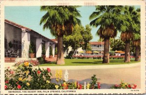 Entrance The Desert Inn Palm Springs CA Postcard PC112