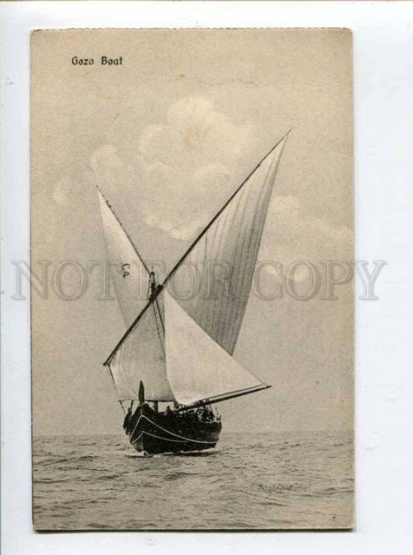 400800 MALTA Gozo ship boat Vintage postcard