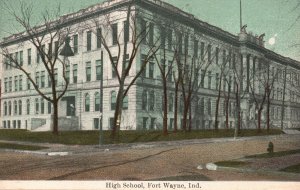 Vintage Postcard 1911 View of The High School Building Fort Wayne Indiana IND