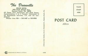 Daytona Beach FL The Deauville Beach Motel Postcard