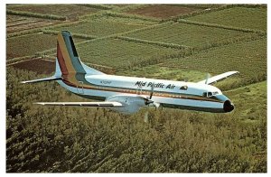 Mid Pacific Airlines YS-11 Hawaii Interisland Route Carrier in Flight Postcard